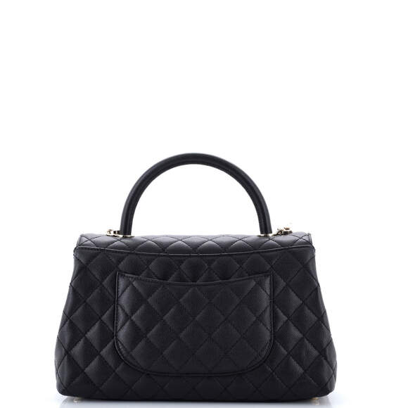 Chanel Small Coco Top Handle Bag Quilted Caviar - Picture 3 of 5